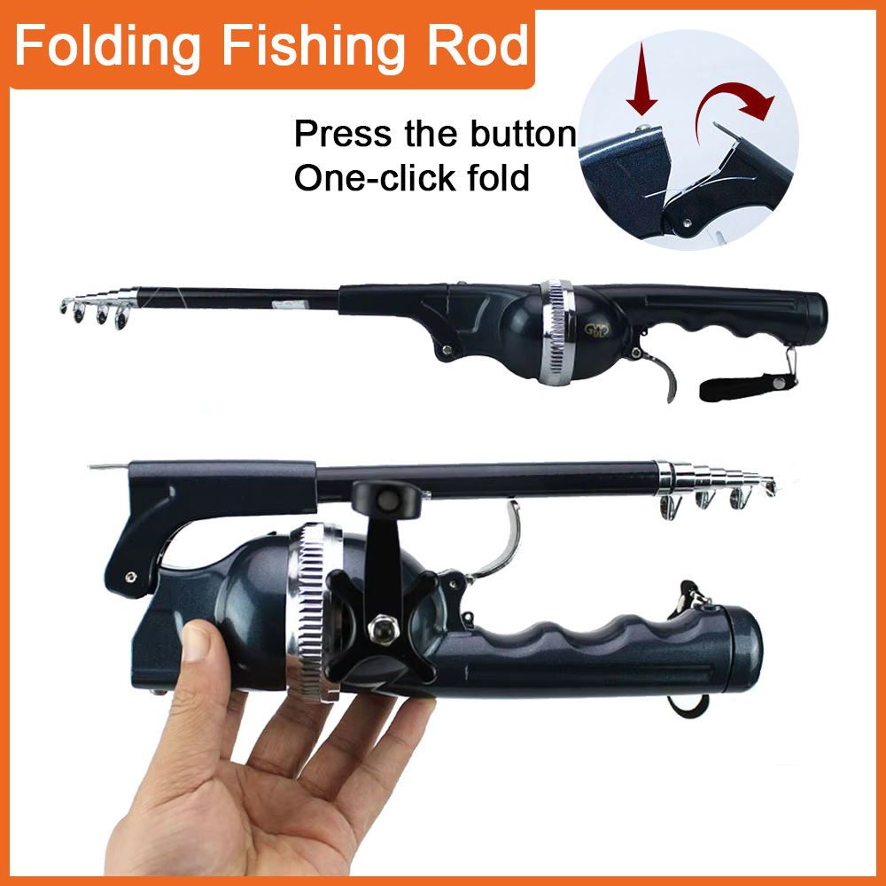 Ice Fishing Reel - 134cm Faltbare Angelrute Tragbare Meeresangelrute mit