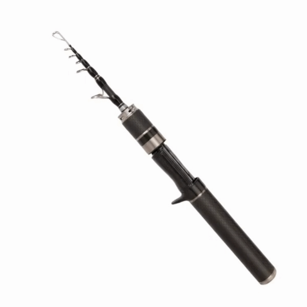 Spincast Reel - Ultra-Kurze Teleskop-Angelrute UL Carbon Tragbares Angelruten-Set