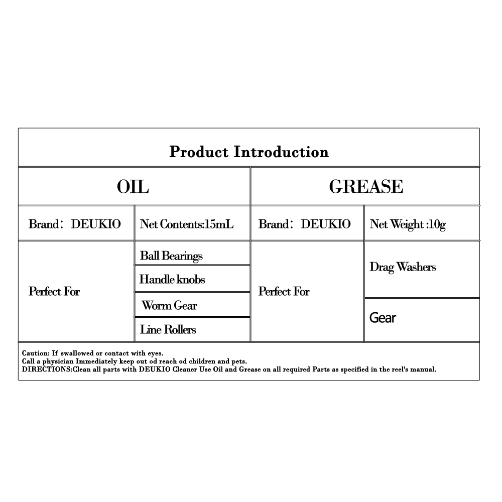 DEUKIO 2 Teile/satz Fischrolle – Reel Lubricant Bewertung und Preis